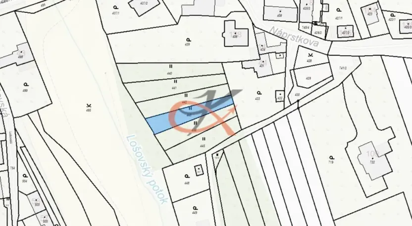 Prodej louky, Olomouc, 411 m2