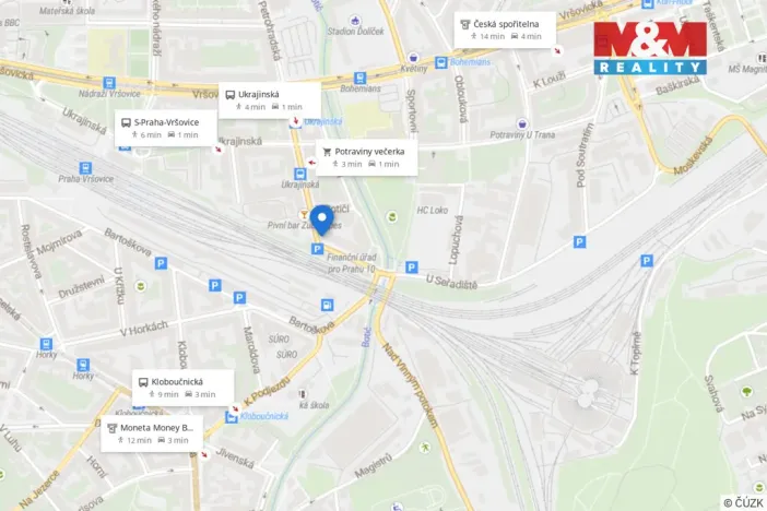 Pronájem bytu 1+kk, Praha - Vršovice, Petrohradská, 30 m2