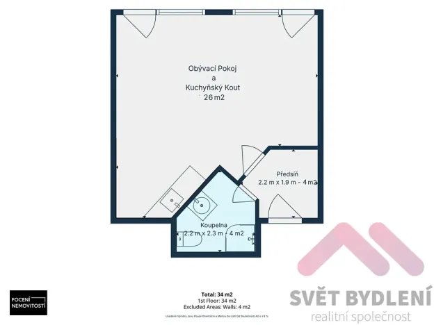 Prodej bytu 1+kk, Praha - Letňany, Ivančická, 34 m2