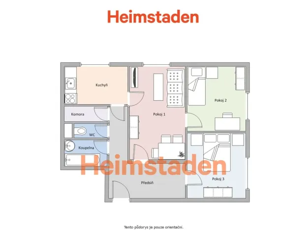 Pronájem bytu 3+1, Havířov - Město, Bieblova, 69 m2