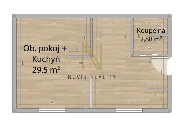 Pronájem bytu 1+1, Radnice, Na Potocích, 32 m2