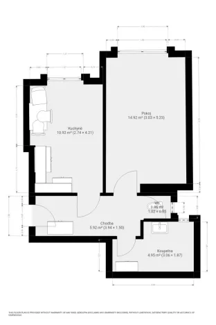 Pronájem bytu 1+1, Brno, Mášova, 38 m2