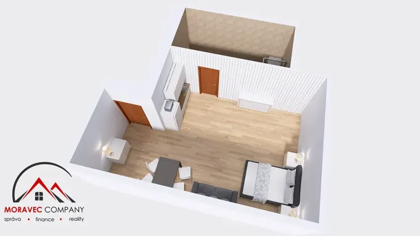 Pronájem bytu 1+kk, Ostrava, Cihelní, 38 m2