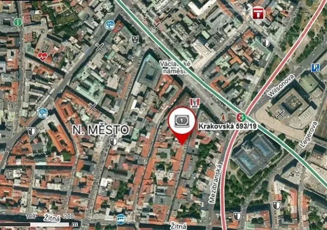 Pronájem bytu 4+kk, Praha - Nové Město, Krakovská, 122 m2