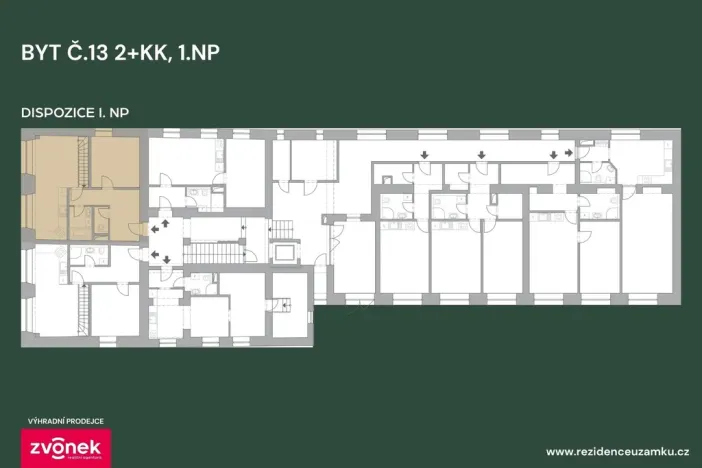 Prodej bytu 2+kk, Vsetín, Horní náměstí, 70 m2