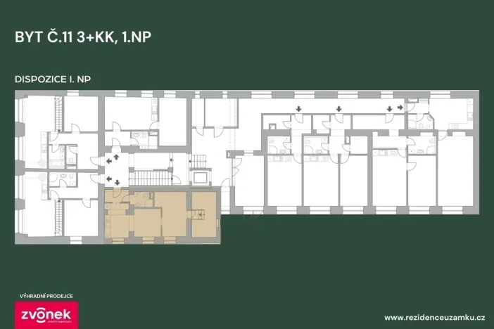 Prodej bytu 3+kk, Vsetín, Horní náměstí, 46 m2