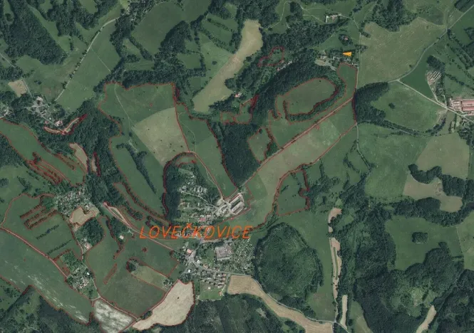 Prodej pole, Lovečkovice, 436 m2