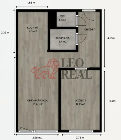 Prodej bytu 2+kk, Praha - Kobylisy, Šiškova, 46 m2