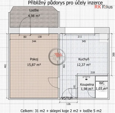 Pronájem bytu 1+1, Třebíč - Nové Dvory, Tolstého, 37 m2