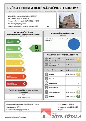 Prodej bytu 1+1, Praha - Hostivař, plukovníka Mráze, 38 m2