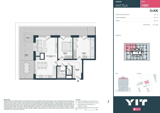 Prodej bytu 3+kk, Praha - Kamýk, Imrychova, 80 m2