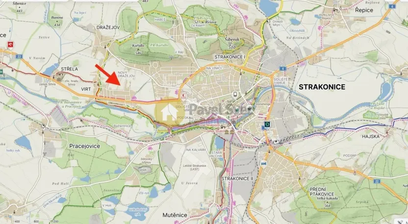 Prodej pozemku pro bydlení, Strakonice, U Větrolamu, 874 m2