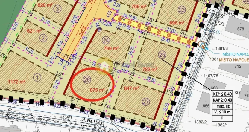 Prodej pozemku pro bydlení, Strakonice, U Větrolamu, 874 m2