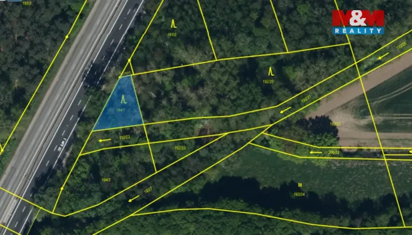 Prodej lesa, Pardubice - Trnová, 3361 m2