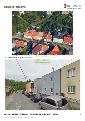 Prodej pozemku pro bydlení, Praha - Řepy, K mostku, 657 m2