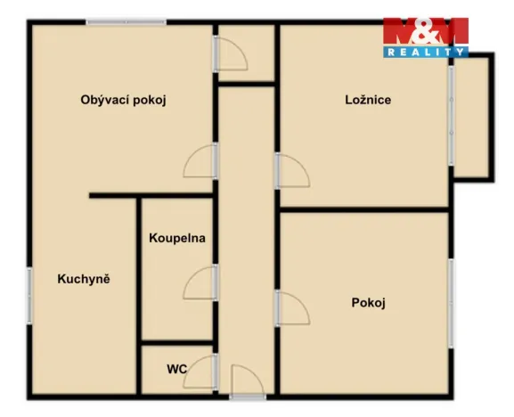 Prodej bytu 3+1, Slavětín nad Metují, 65 m2