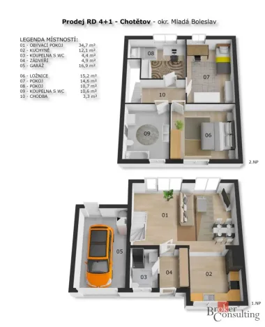 Prodej rodinného domu, Chotětov, Švehlova, 127 m2