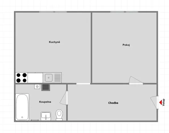 Pronájem bytu 1+1, Plzeň, Mánesova, 45 m2