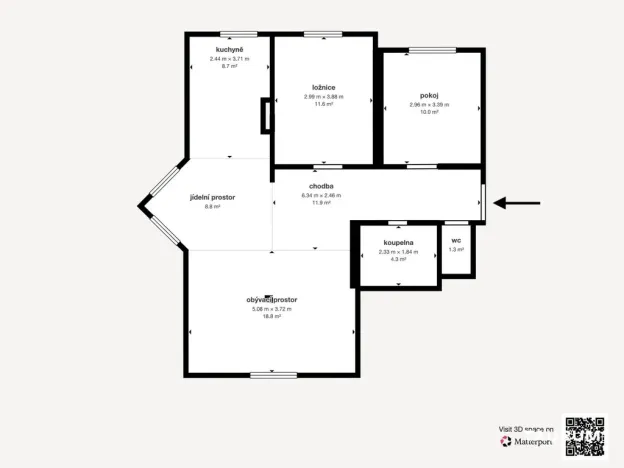 Prodej bytu 3+kk, Tlučná, U Špejcharu, 78 m2