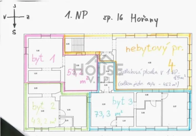 Prodej komerčního pozemku, Hořany, 563 m2
