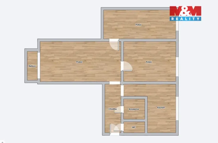 Prodej bytu 3+1, Podbořany, Alšova, 62 m2
