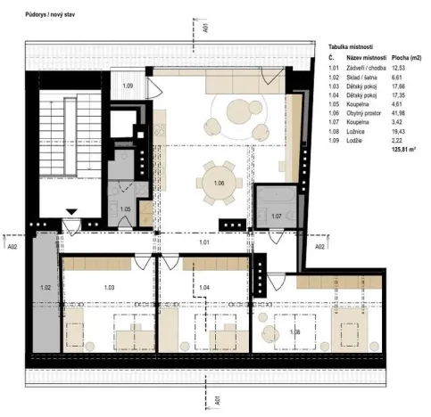 Prodej bytu 4+1, Praha - Nové Město, Truhlářská, 123 m2