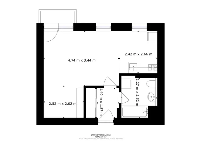 Pronájem bytu 1+kk, Praha - Strašnice, Janýrova, 37 m2
