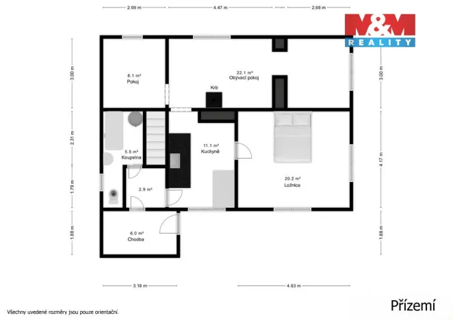 Prodej rodinného domu, Všeruby - Hájek, 131 m2
