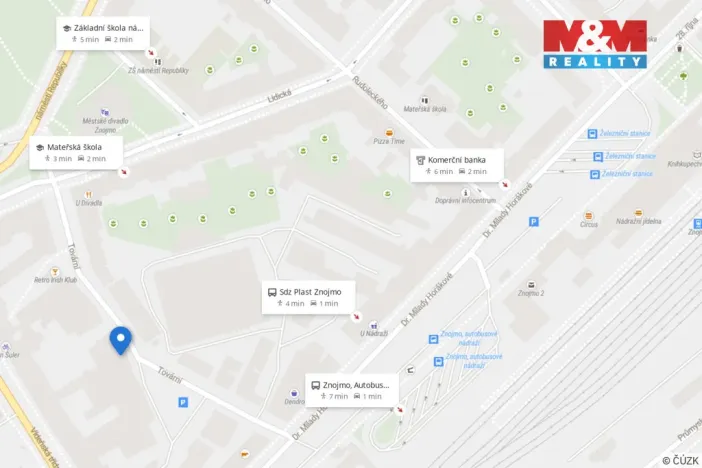 Pronájem bytu 1+kk, Znojmo, Tovární, 24 m2