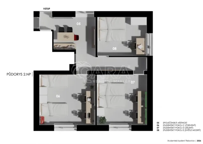 Pronájem pokoje, Ostrava - Třebovice, 70 m2