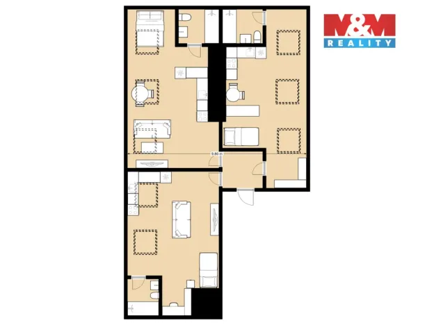 Prodej atypického bytu, Praha, Husitská, 126 m2