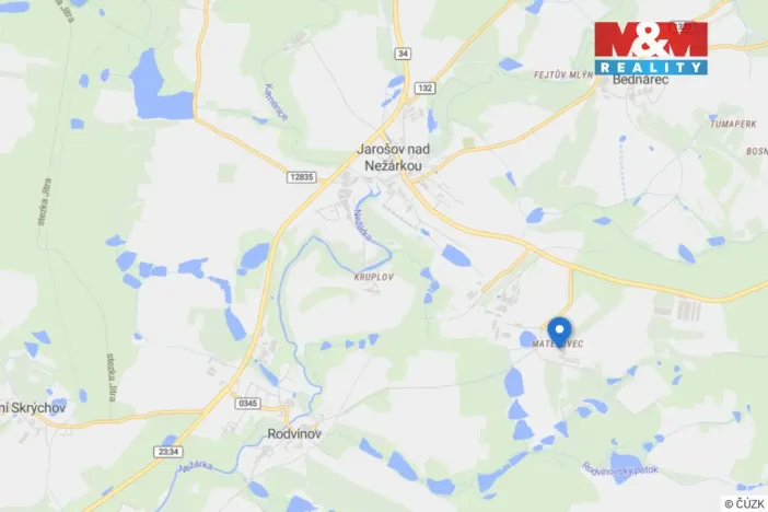 Pronájem bytu 2+kk, Jarošov nad Nežárkou - Matějovec, 50 m2