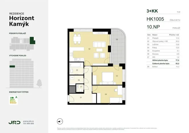 Prodej bytu 3+kk, Praha - Kamýk, Smotlachova, 77 m2