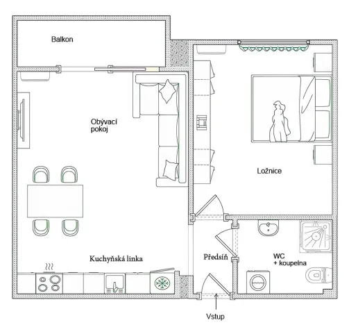 Prodej bytu 2+kk, Orikumi, Albánie, 44 m2
