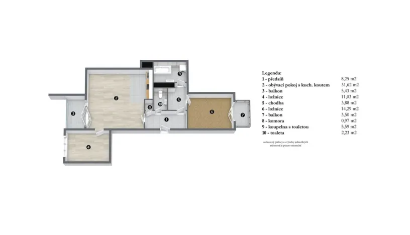 Pronájem bytu 3+kk, Praha - Dejvice, Heinemannova, 76 m2