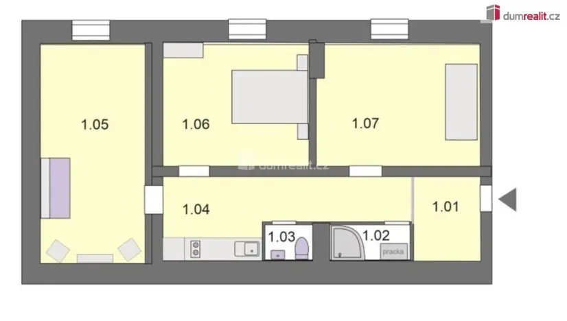 Prodej bytu 3+1, Praha - Libeň, 58 m2