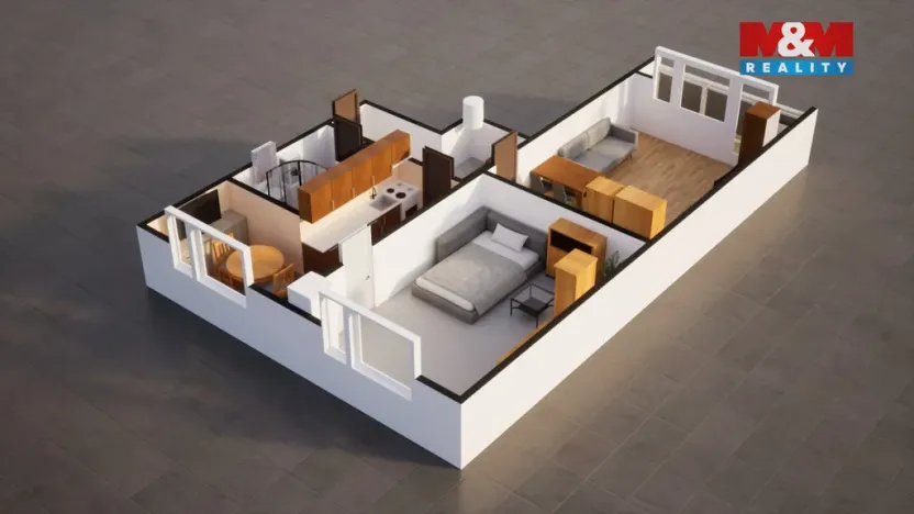 Prodej bytu 2+1, Černousy, 62 m2