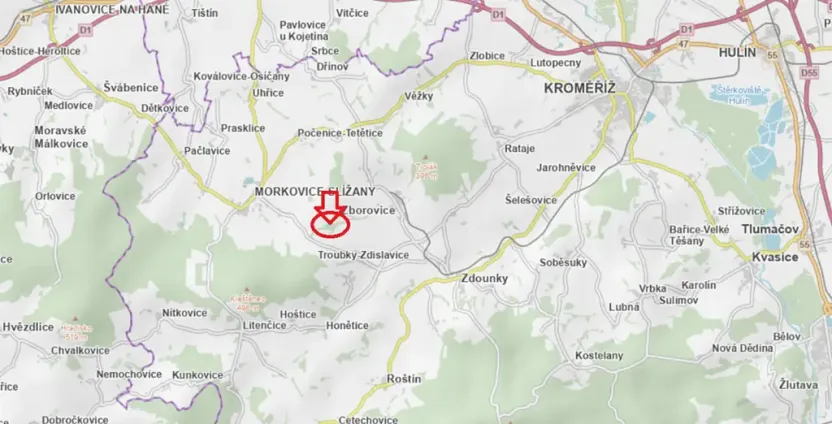 Prodej lesa, Morkovice-Slížany, 4887 m2