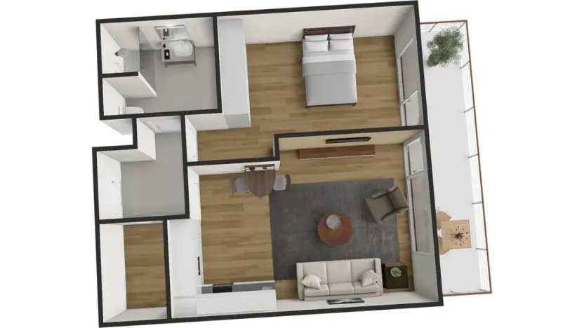 Pronájem bytu 2+kk, Kralupy nad Vltavou - Lobeček, J. Wolkera, 63 m2