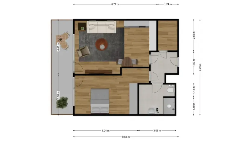 Pronájem bytu 2+kk, Kralupy nad Vltavou - Lobeček, J. Wolkera, 63 m2