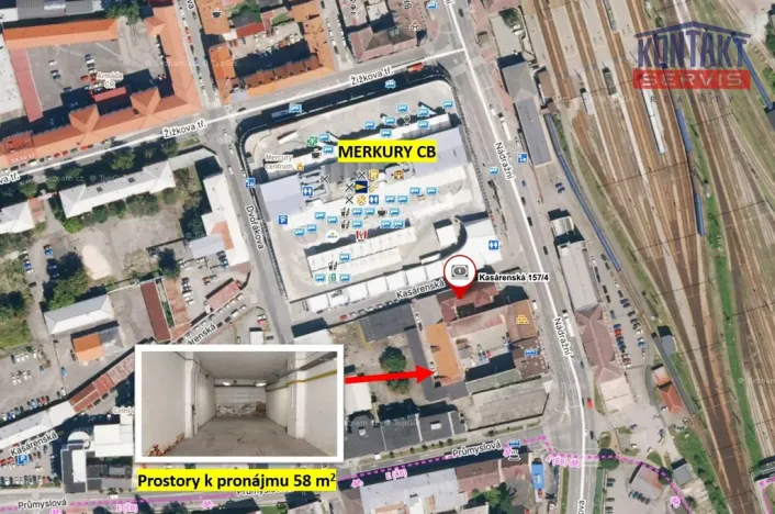 Pronájem obchodního prostoru, České Budějovice - České Budějovice 6, Kasárenská, 58 m2