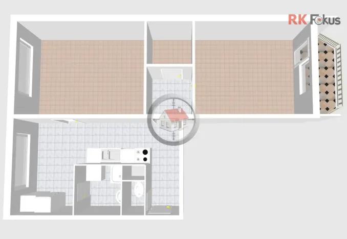 Prodej bytu 2+1, Třebíč - Nové Dvory, Gen. Svobody, 58 m2