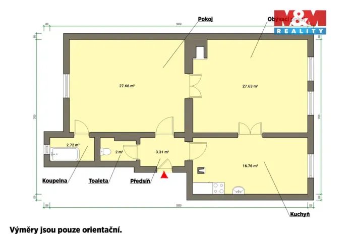 Prodej bytu 2+1, Cheb, Evropská, 79 m2