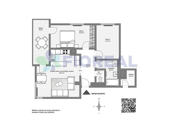 Pronájem bytu 3+kk, Praha - Strašnice, Janýrova, 84 m2