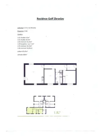 Prodej bytu 3+kk, Praha - Zbraslav, K Radotínu, 87 m2