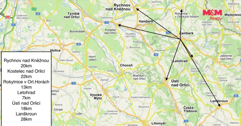Pronájem kanceláře, Žamberk, Čs. armády, 244 m2
