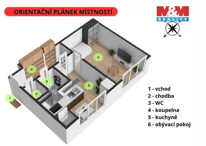 Pronájem bytu 1+1, Havlíčkův Brod, Sídliště Pražská, 34 m2