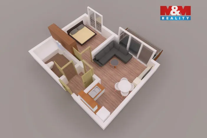 Prodej bytu 2+kk, Praha - Zličín, Sazovická, 52 m2