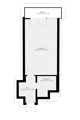 Pronájem bytu 1+kk, Praha - Hloubětín, Domalípova, 32 m2