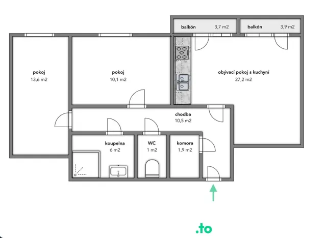 Pronájem bytu 3+kk, Šatov, 70 m2